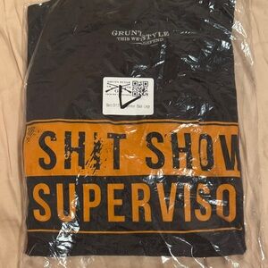 Grunt Style Black and Orange Short Sleeve Tee